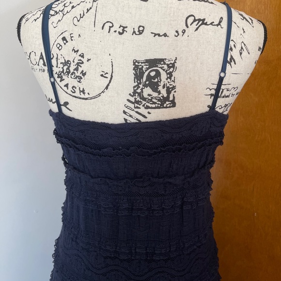 Eliza J Navy Blue Boho Ruffle Dress - Picture 6 of 16